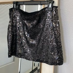 Express sequin skirt size small
